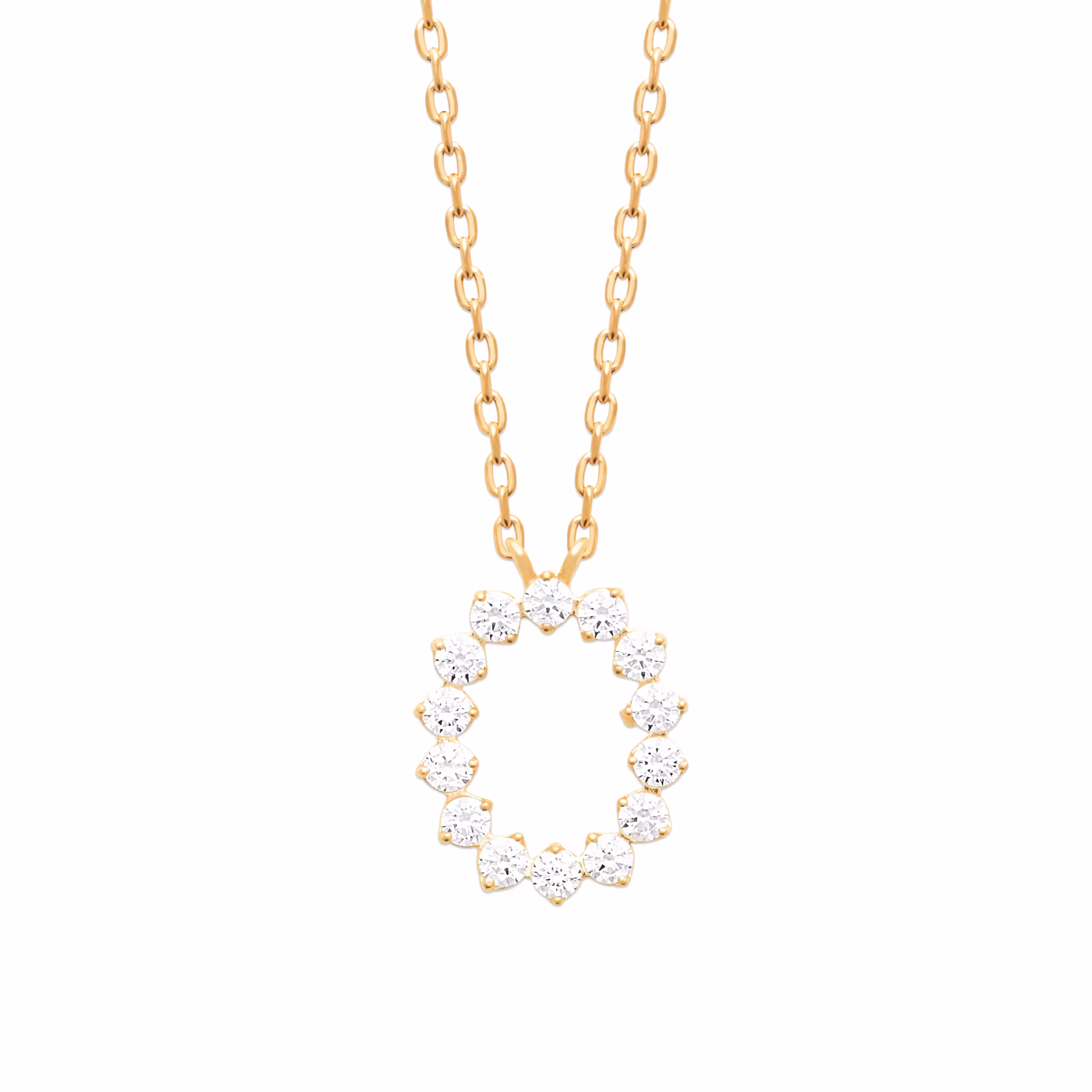 Serena Necklace Gold CZ