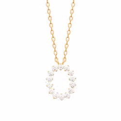 Serena Necklace Gold CZ
