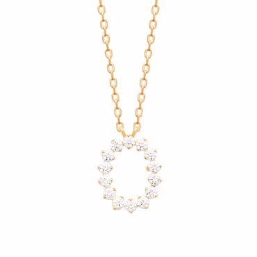 Serena Necklace Gold CZ