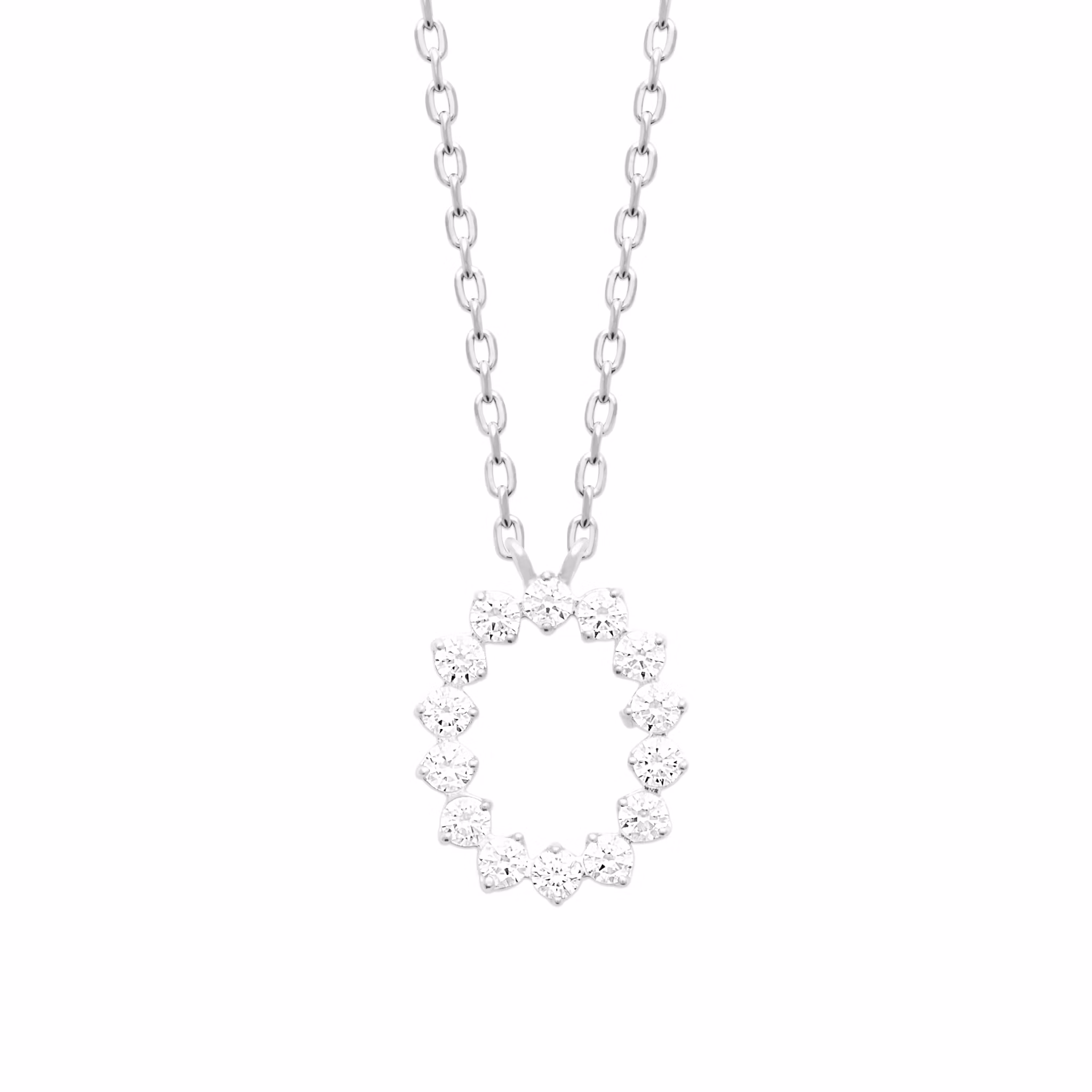 Serena Necklace Silver CZ