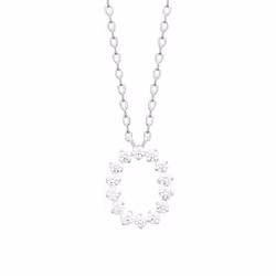 Serena Necklace Silver CZ