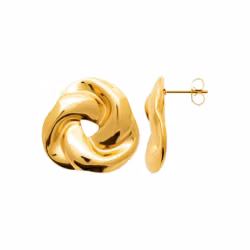 Bold Knot Earrings Gold