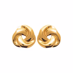 Bold Knot Earrings Gold