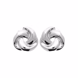 Bold Knot Earrings Steel