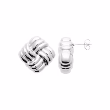 Square Knot Earrings Steel
