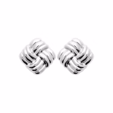 Square Knot Earrings Steel