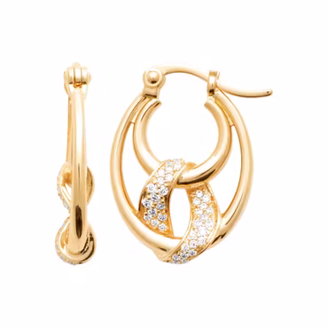 Soline Earrings CZ Gold