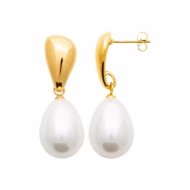 Pearl Drop Earrings Gold