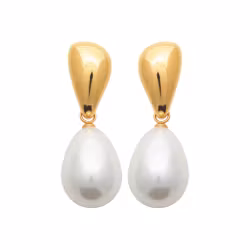 Pearl Drop Earrings Gold