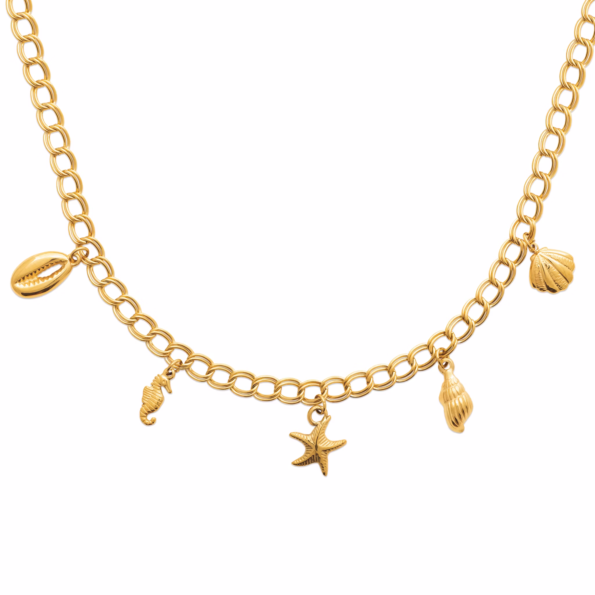 Riviera Charm Necklace Gold
