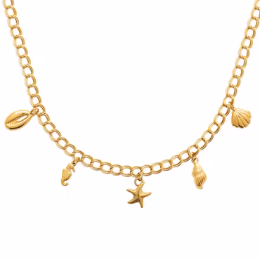 Riviera Charm Necklace Gold