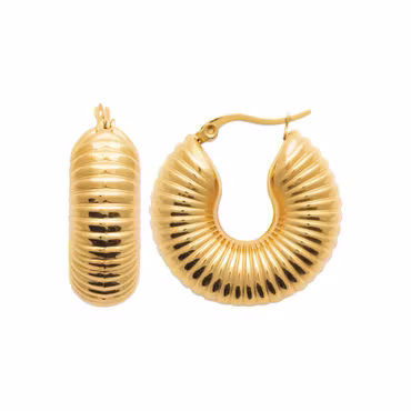 Riviera Hoop Earrings Gold