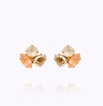 Ana Earrings Gold/ Mango Combo