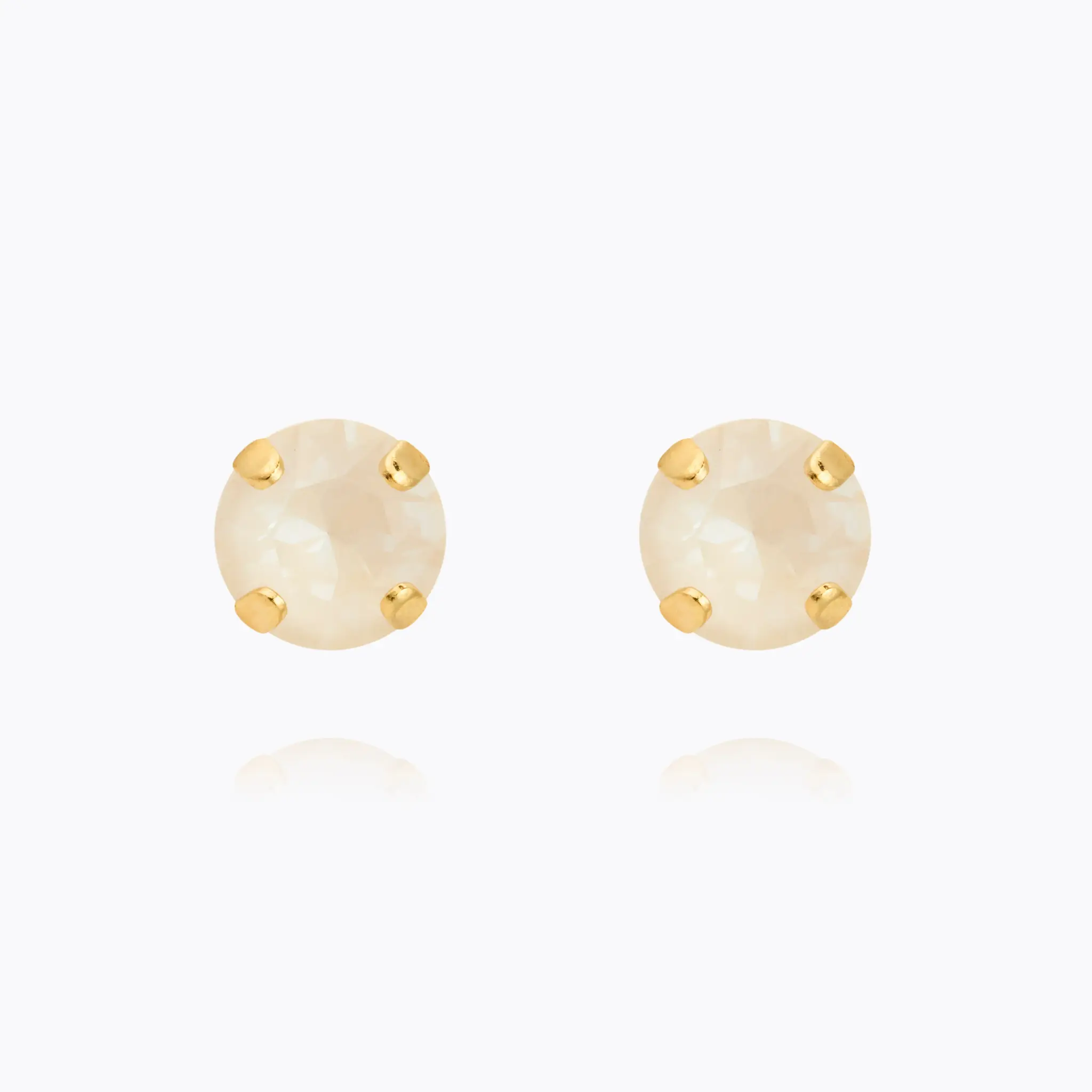 Mini Stud Earrings Gold/Linen Ignite