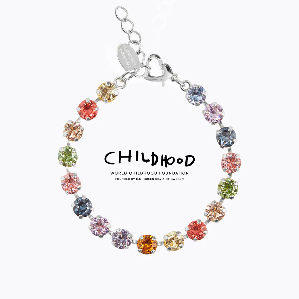 Childhood Edition Bracelet Rhodium/Rainbow Combo