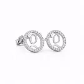 Colette Stud Earrings Silver