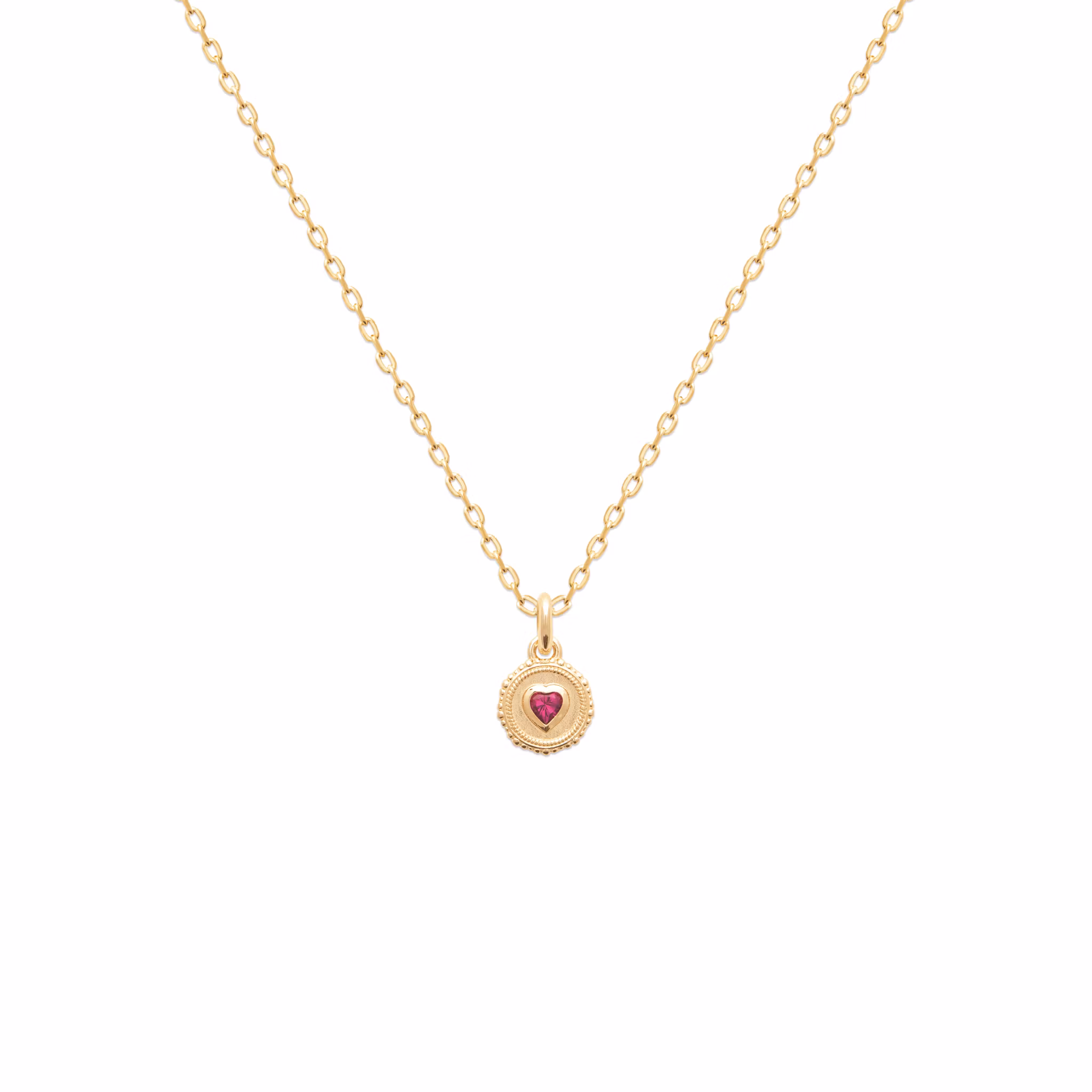 Lia Red Necklace Gold