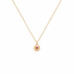 Lia Red Necklace Gold