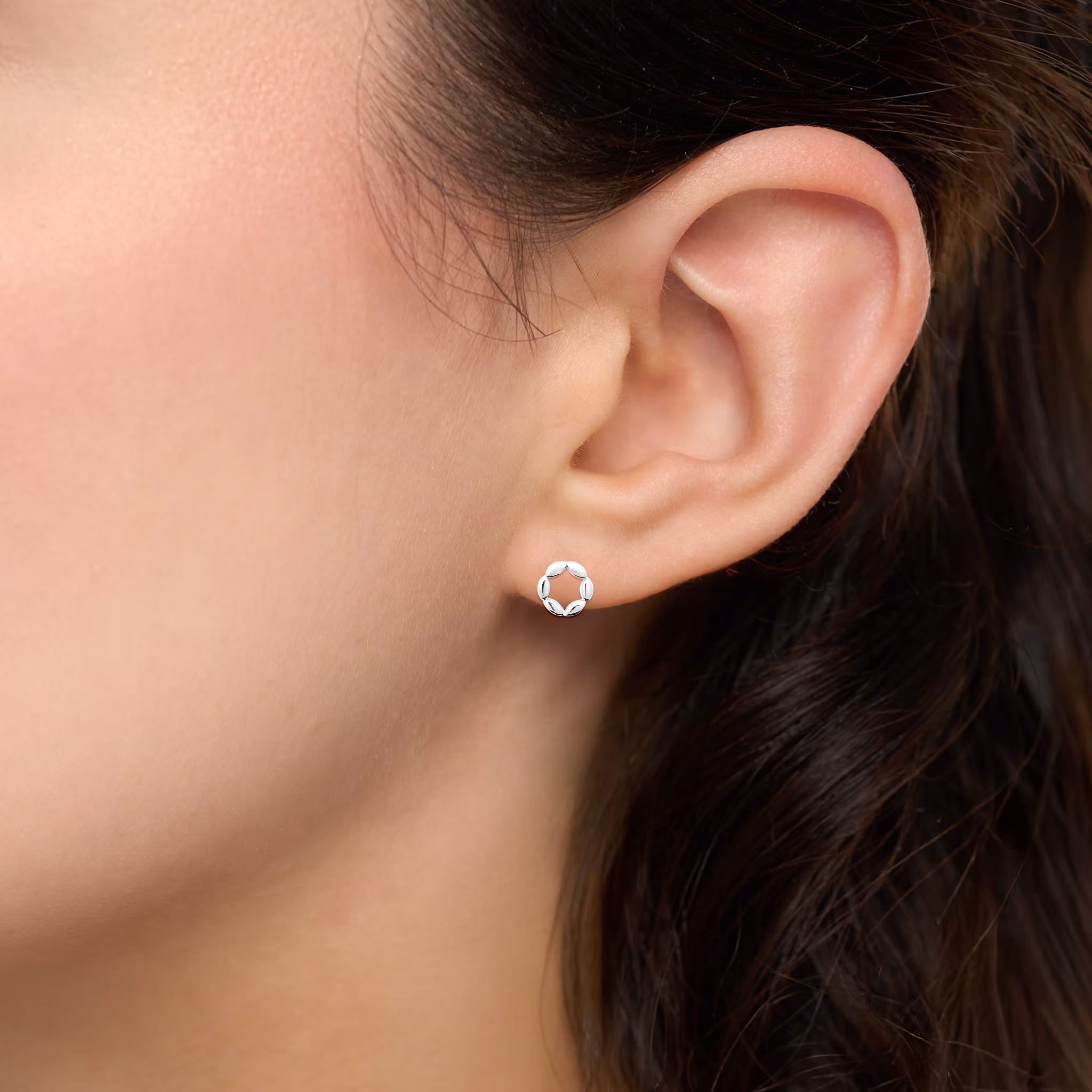 Hermine Earrings Plain Silver