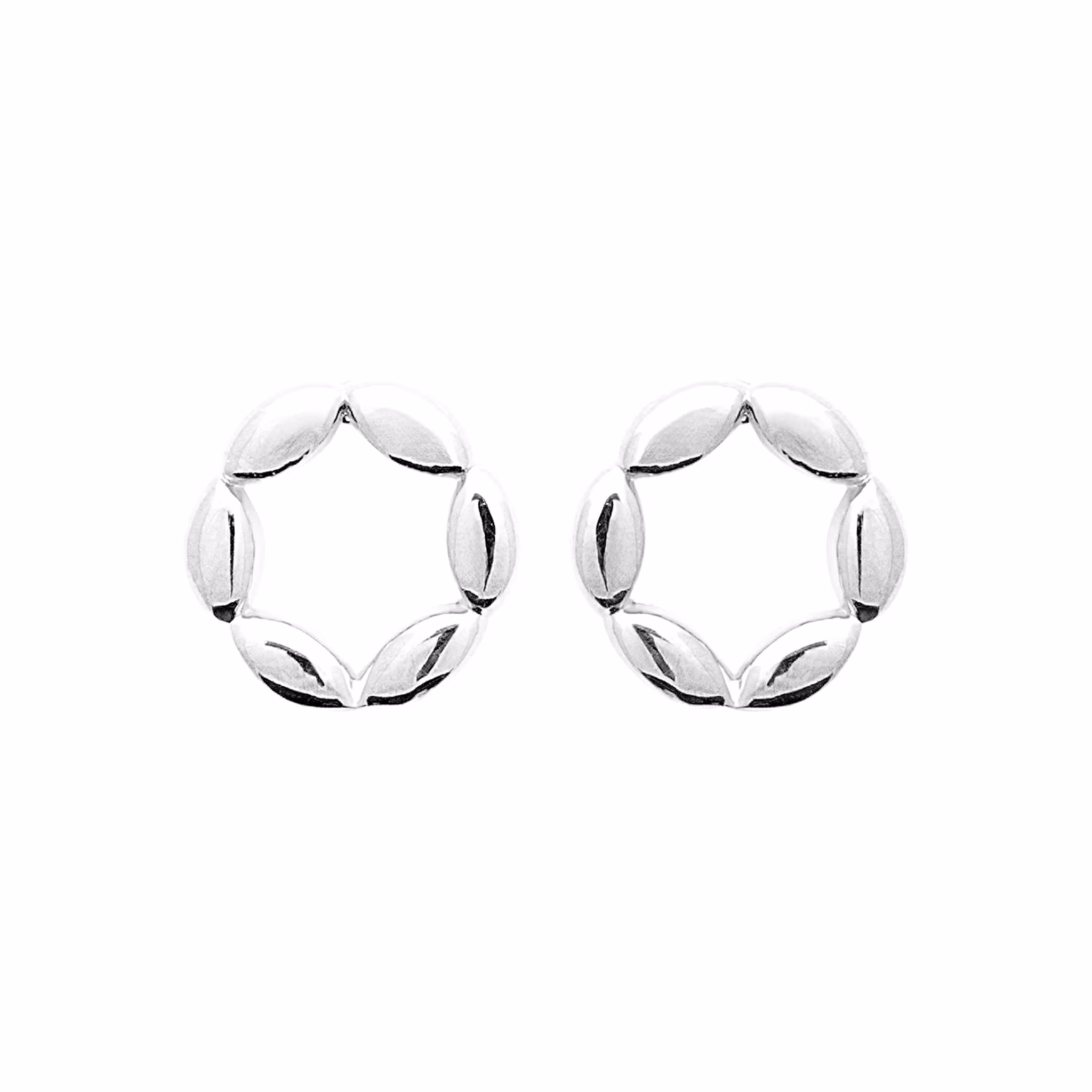 Hermine Earrings Plain Silver