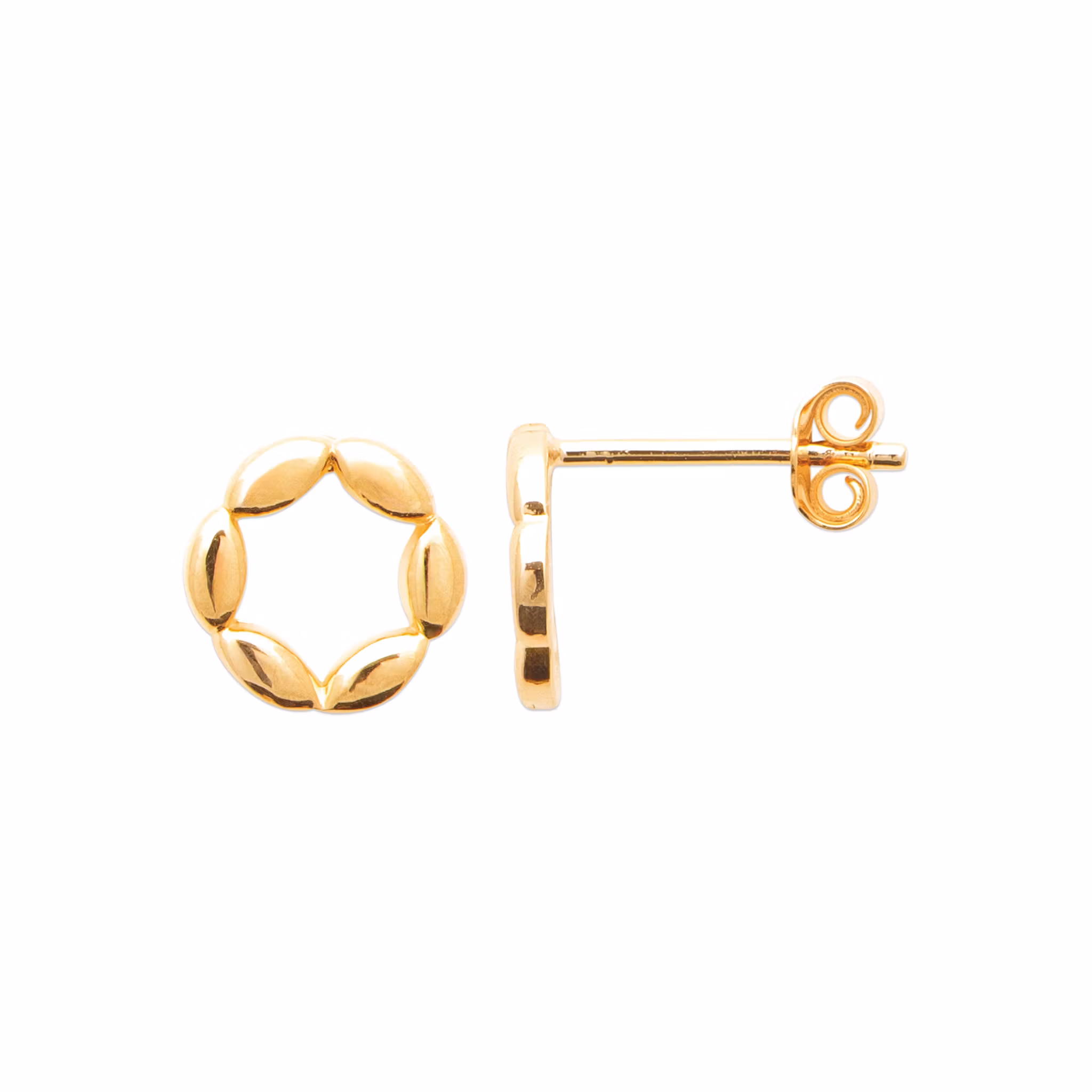 Hermine Earrings Plain Gold