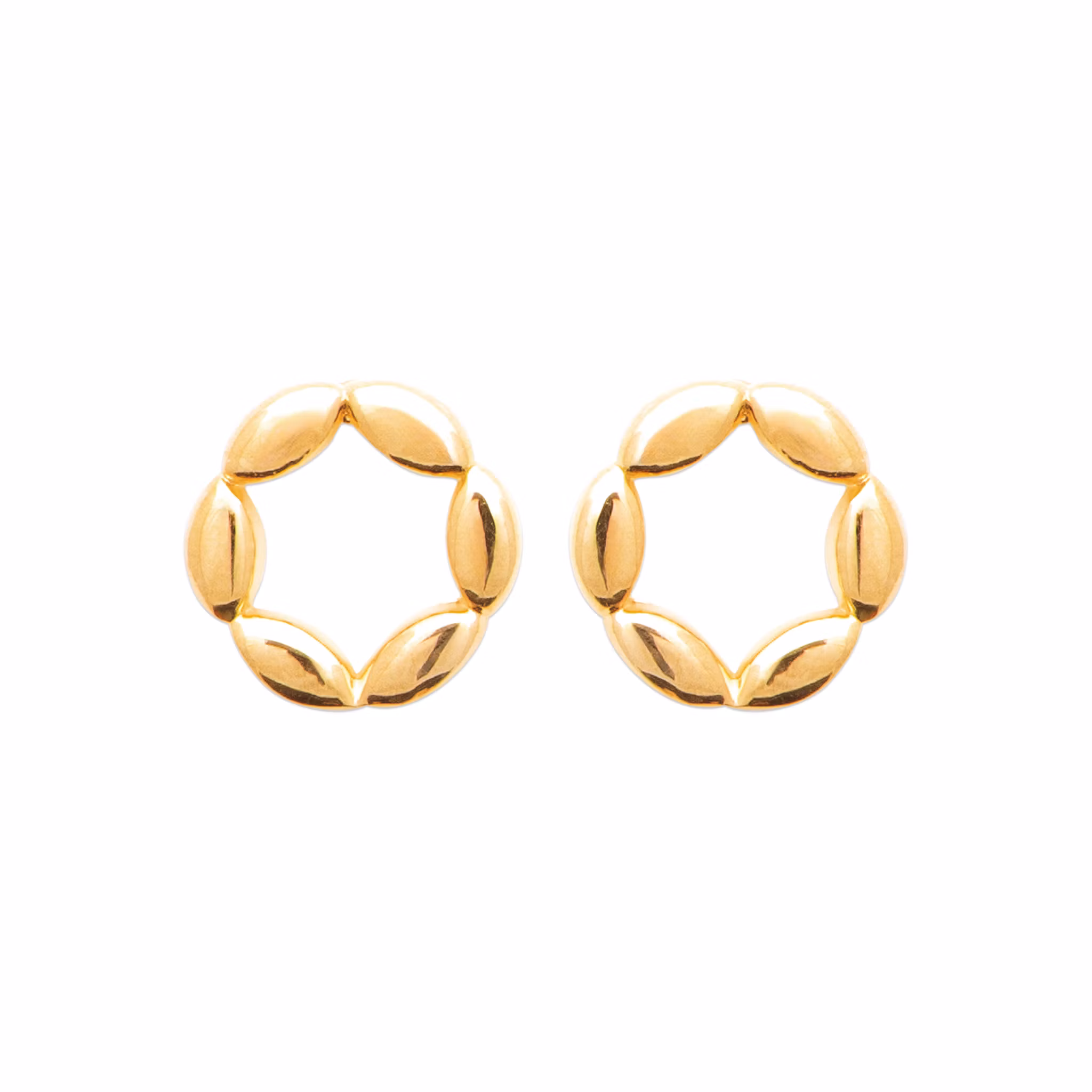 Hermine Earrings Plain Gold
