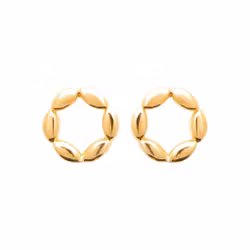 Hermine Earrings Plain Gold