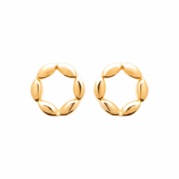 Hermine Earrings Plain Gold