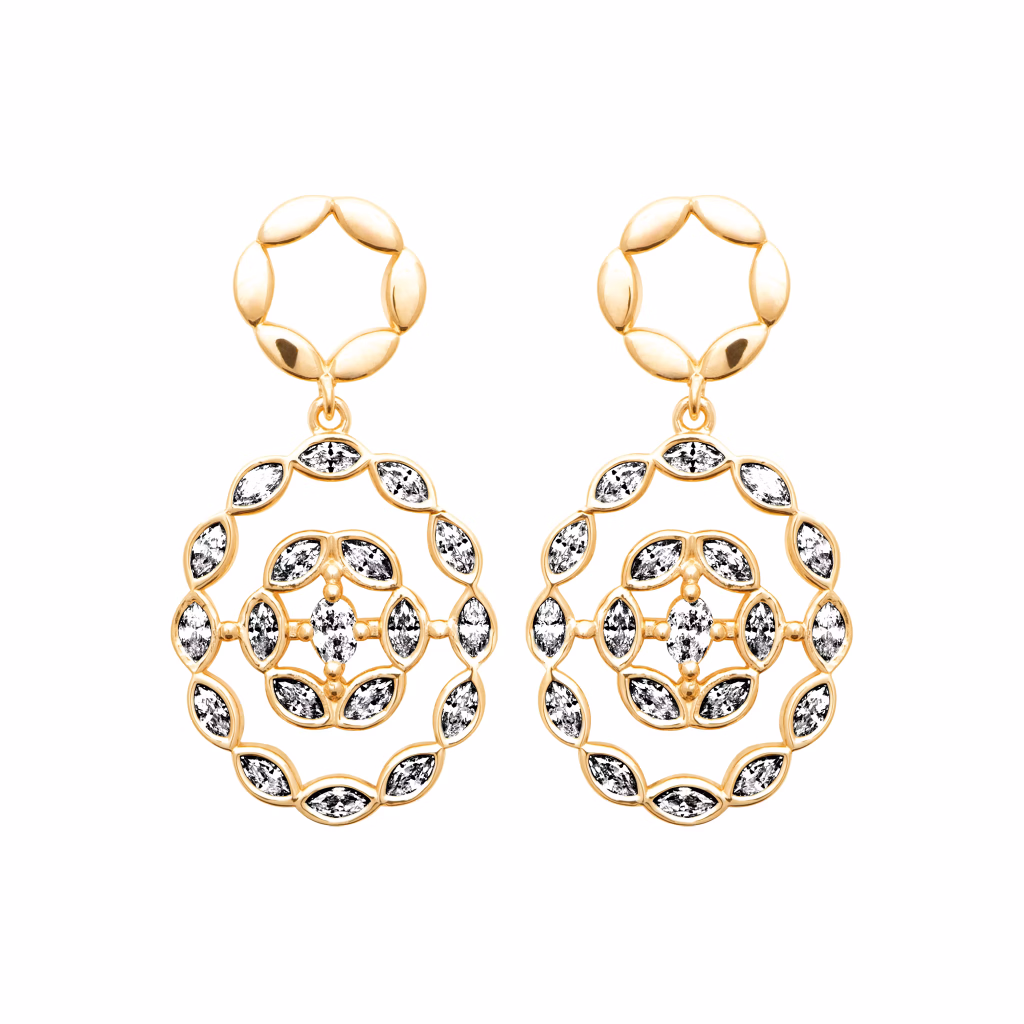 Hermine Grand Earrings Gold