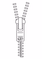 Dragkedja för tältvägg