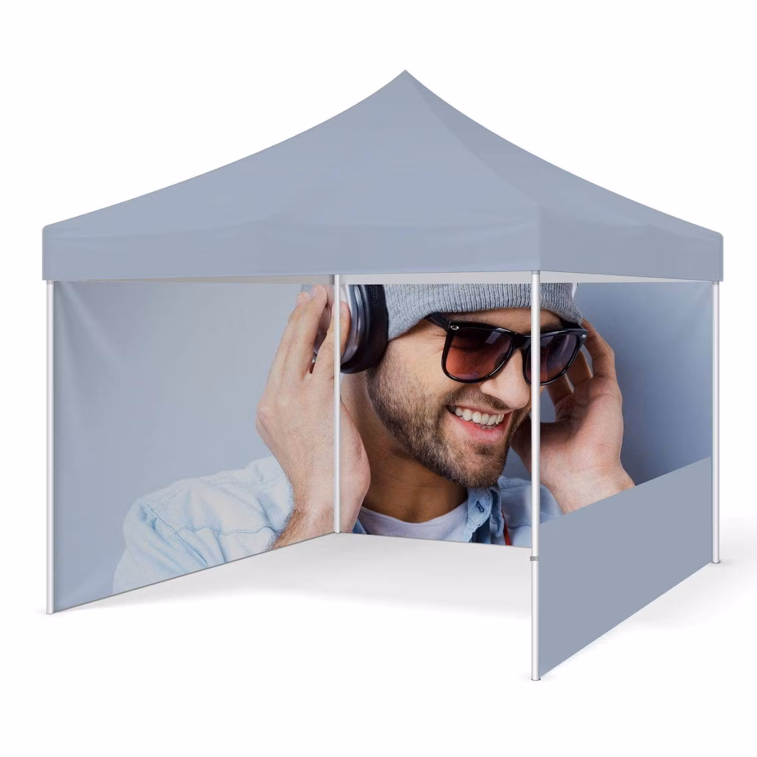 Popup Tält 3x3 m - stativ 40 mm Alu + Fulltryckt takduk