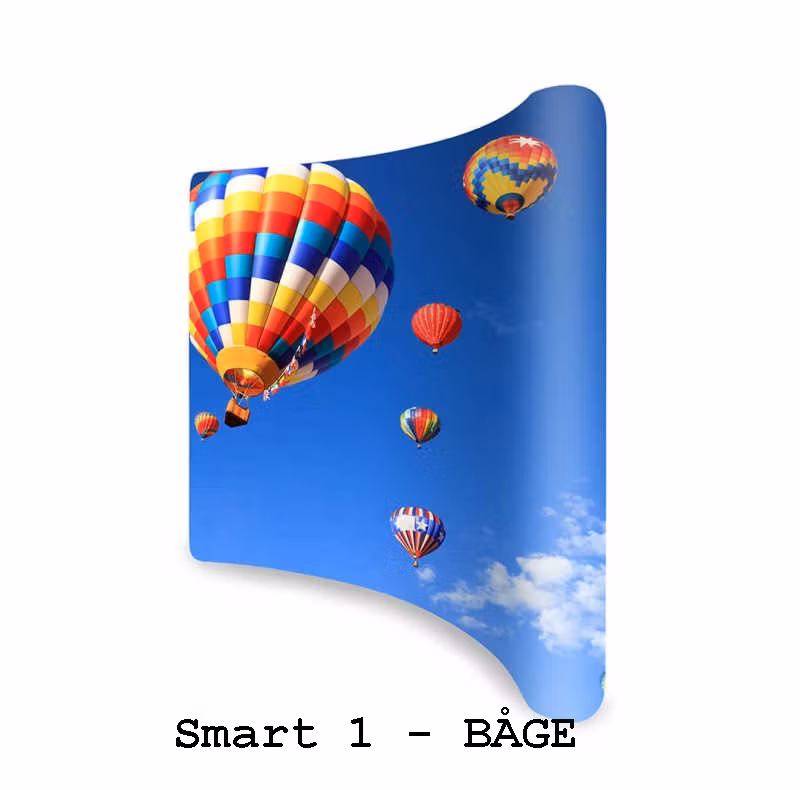 Reklamvägg Popup- Smart 1- BÅGE med väska