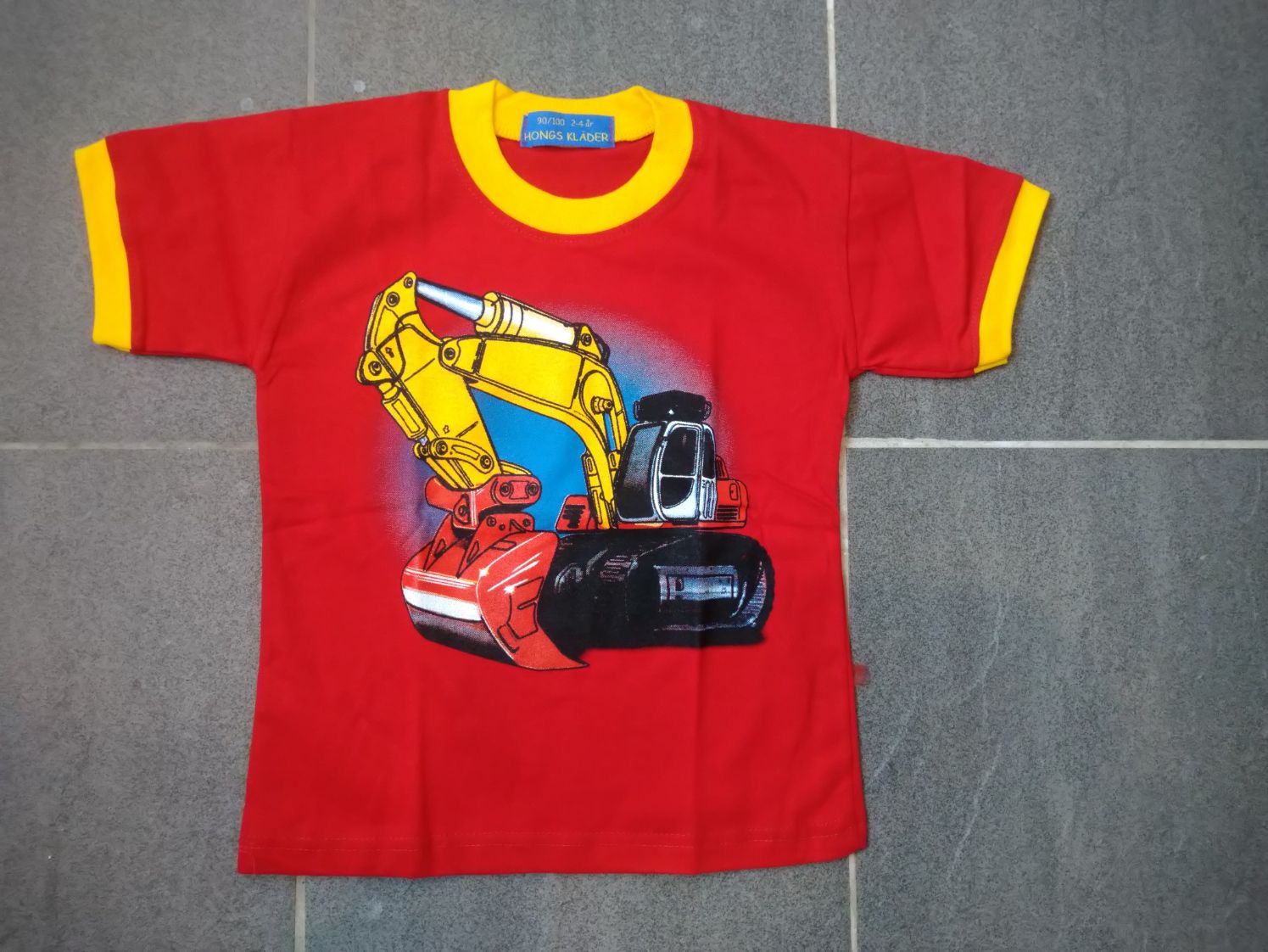 Grävmaskins T-shirt 2-4 år