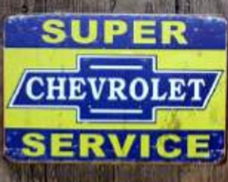 Plåtskylt Chevrolet Service