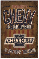 Plåtskylt Chevrolet motor division