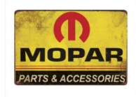 Plåtskylt Mopar parts
