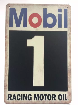 Plåtskylt Mobil 1