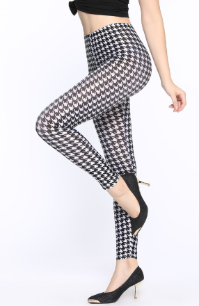 Leggings Hundtandsmönster