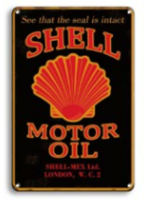 Plåtskylt Shell