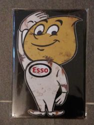 Plåtskylt Esso Flamman