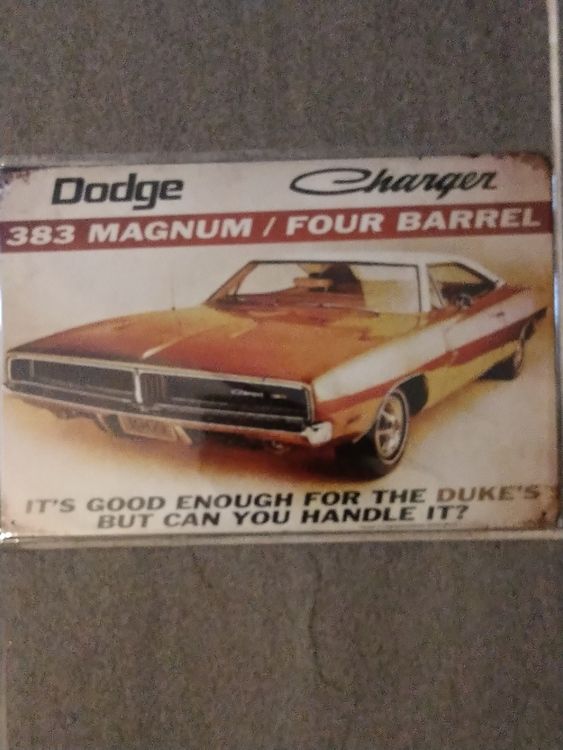 Plåtskylt Charger