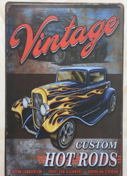 Plåtskylt Vintage Hotrod