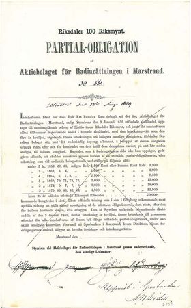 Badinrättningen i Marstrand Partial Obligation
