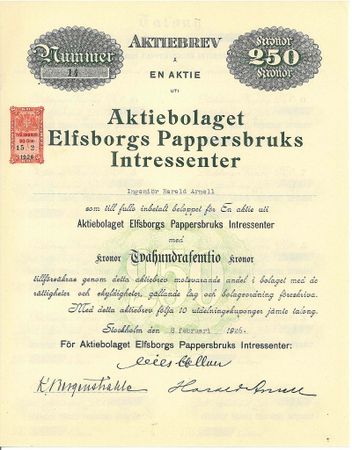 Elfsborgs Pappersbruks Intressenter, AB