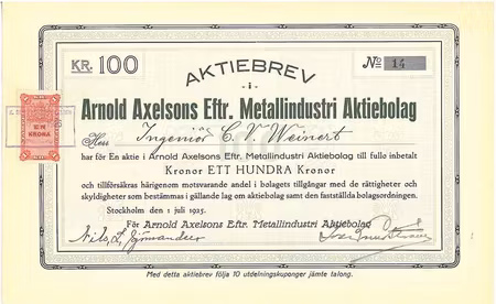 Arnold Axelsons Eftr. Metallindustri AB