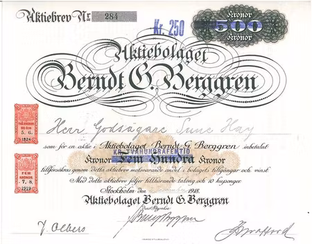 Berndt. G. Berggren, AB