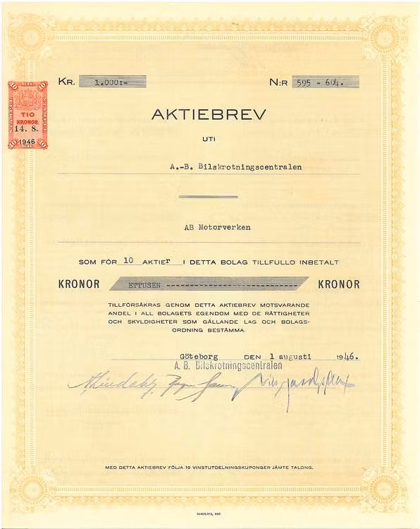 Bilskrotnings-centralen, AB