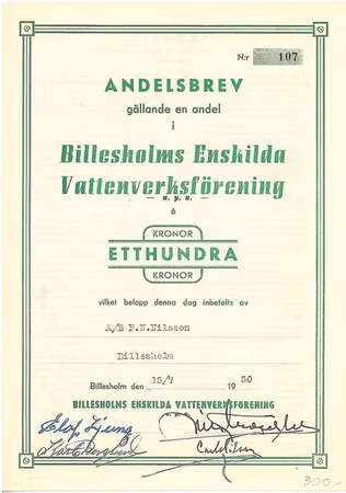 Billesholms Enskilda Vattenverksförening u.p.a