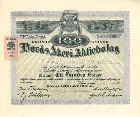 Borås Åkeri AB, 1919