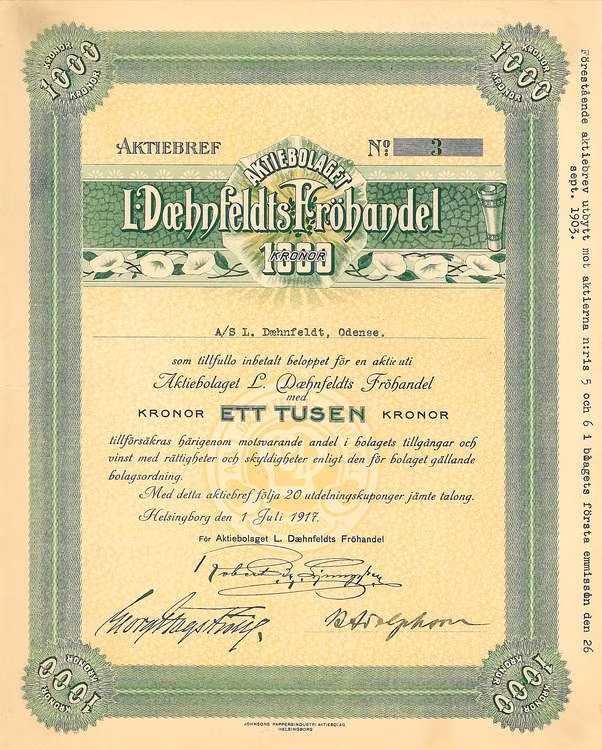 Daehnfeldts Fröhandel, AB